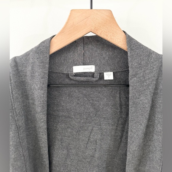 J. Jill Pure Jill Long Line Cardigan Gray Size Medium - Picture 5 of 6